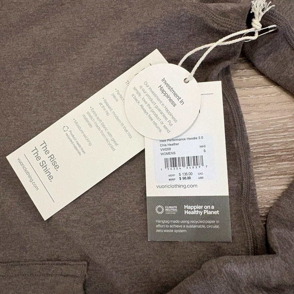 Vuori dream knit performance hoodie and modern pants set in chia heather jacket - Picture 5 of 7